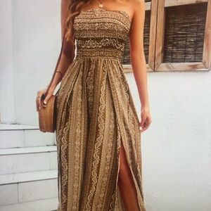 Floral Print Tube Jumpsuit for Spring & Summer